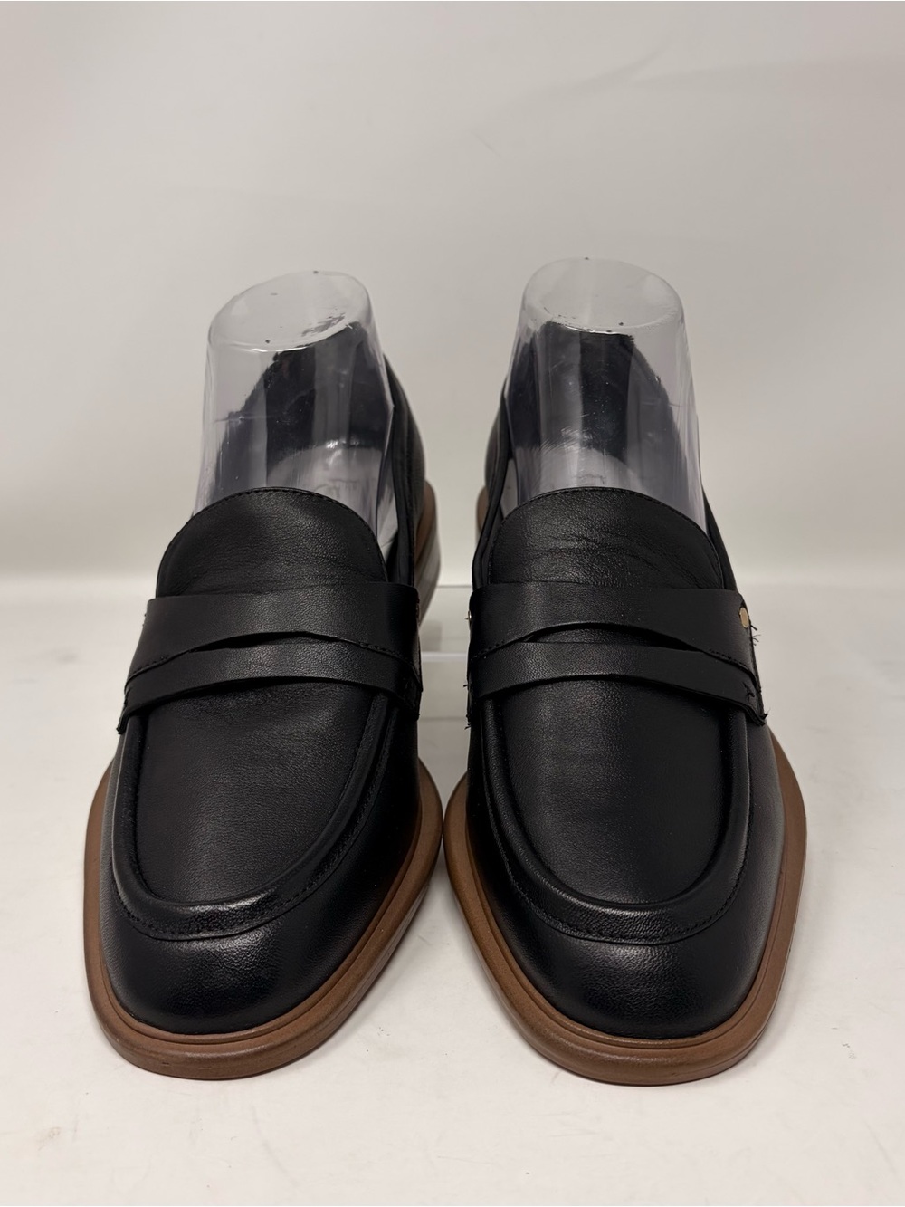 NWT Franco Sarto Edith 2 Black Leather Penny Loafers Size 8.5 - Picture 9 of 10